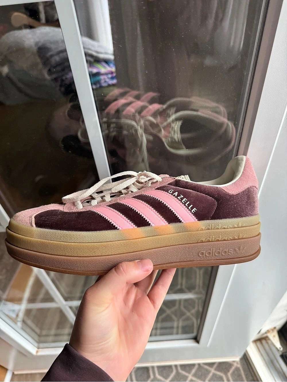 adidas Gazelle Bold Sneakers Pink & Brown